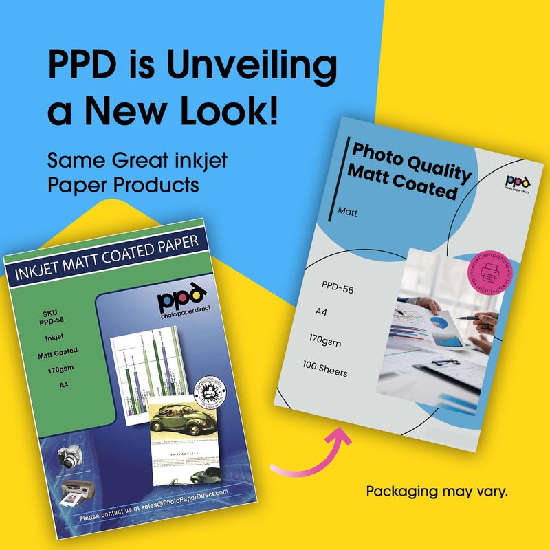 PPD Inkjet Matte Photo Paper Heavy Weight LTR 8.5 x 11 49lbs 180gsm 9.5mil X 100 Sheets (PPD056-100) - Image 2
